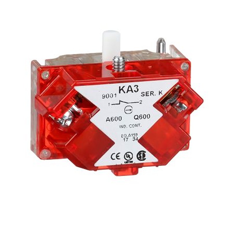 Schneider Electric Harmony Series Contact Block, 0V, 600 V, 1 NC