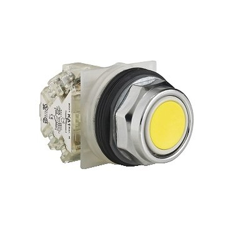 Push-button, Harmony 9001K, metal, flush, yellow, 30mm, spring return, 1 C/O (Push-button Harmony 9001K) is a Schneider Electric product. Designed for reliable performance and long service life. Available across Iraq — contact us for pricing and delivery options.