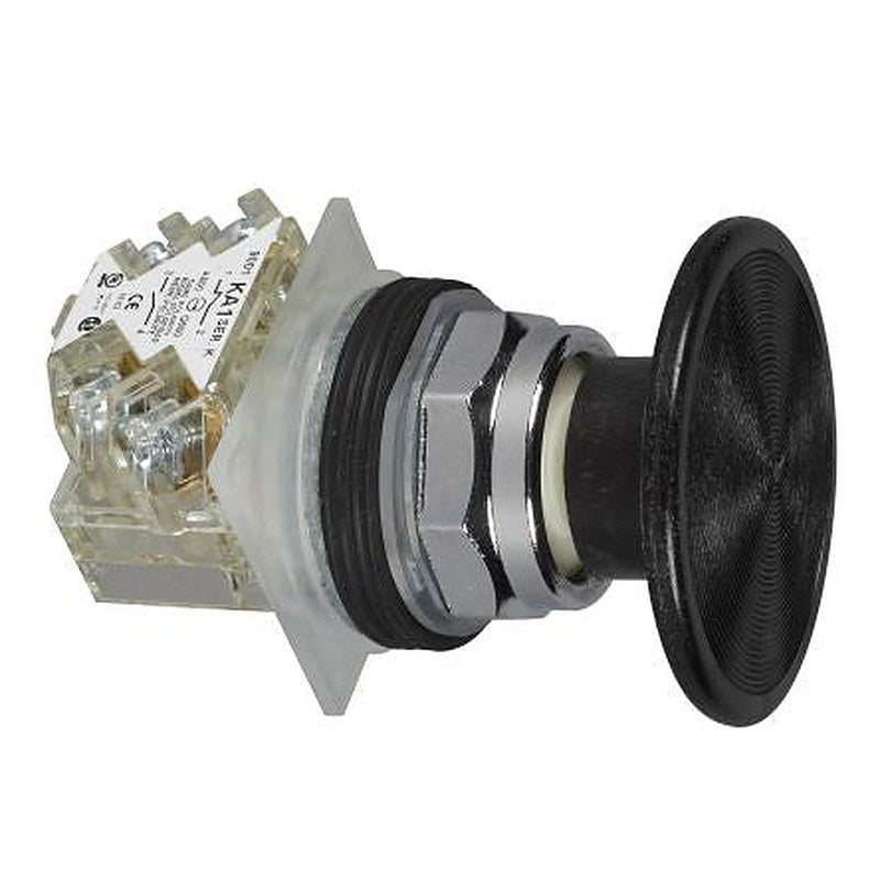 Schneider Electric Harmony Series Illuminated Push Button Switch, Spring Return, 30 mm Cutout, 1 CO, Black LED, IP66,