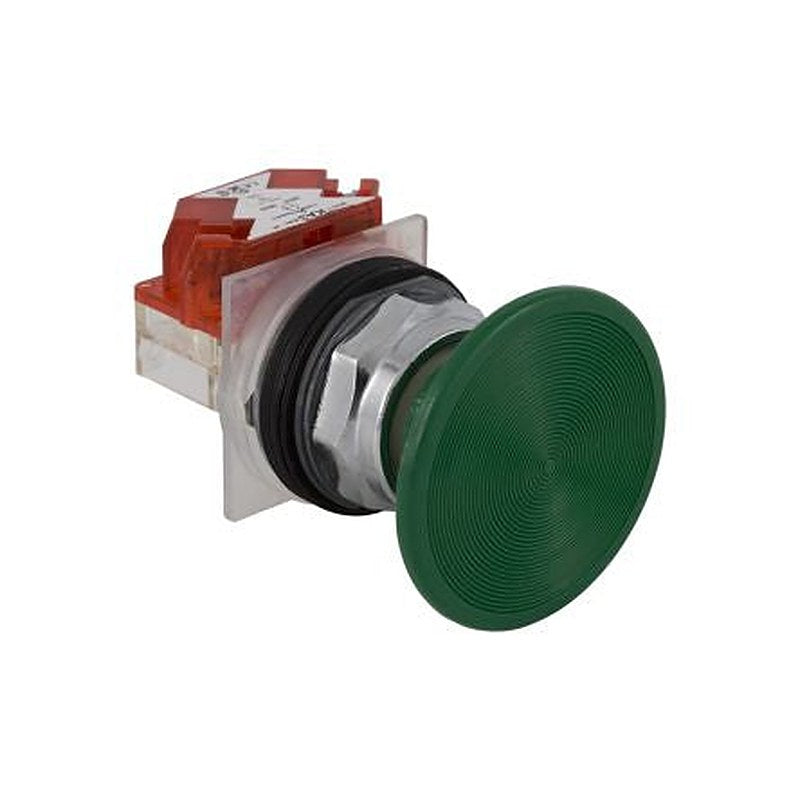 Schneider Electric 9001 Series Green Spring Return Push Button Head, 30 mm Cutout