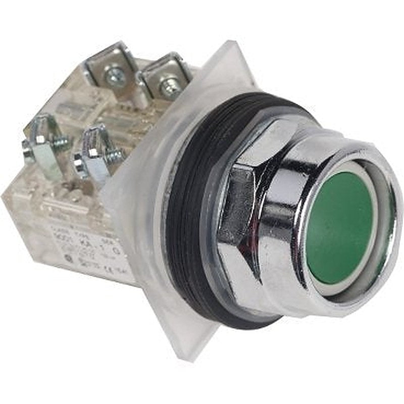 Push-button, Harmony 9001K, metal, recessed, green, 30mm, spring return, screw terminals for lug, 1 C/O (Push-button Harmony 9001K) is a Schneider Electric product. Designed for reliable performance and long service life. Available across Iraq — contact us for pricing and delivery options.