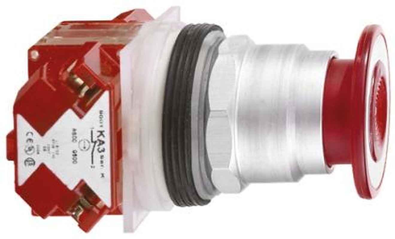 Schneider Electric Harmony 9001K Series Red Maintained Push Button Head, 30 mm Cutout, IP66