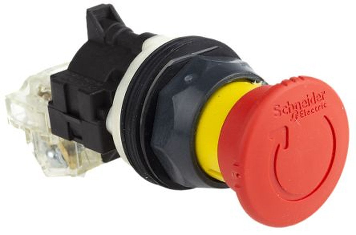 Schneider Electric Harmony 9001SK Series Turn to Release Emergency Stop Push Button, Panel Mount, 30 mm Cutout, SPDT,