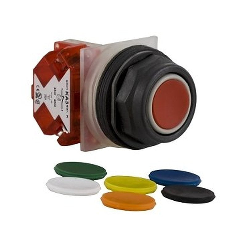 Push-button, Harmony 9001SK, plastic, flush, 7 colours choice, 30mm, spring return, 1 NC (Push-button Harmony 9001SK) is a Schneider Electric product. Designed for reliable performance and long service life. Available across Iraq — contact us for pricing and delivery options.