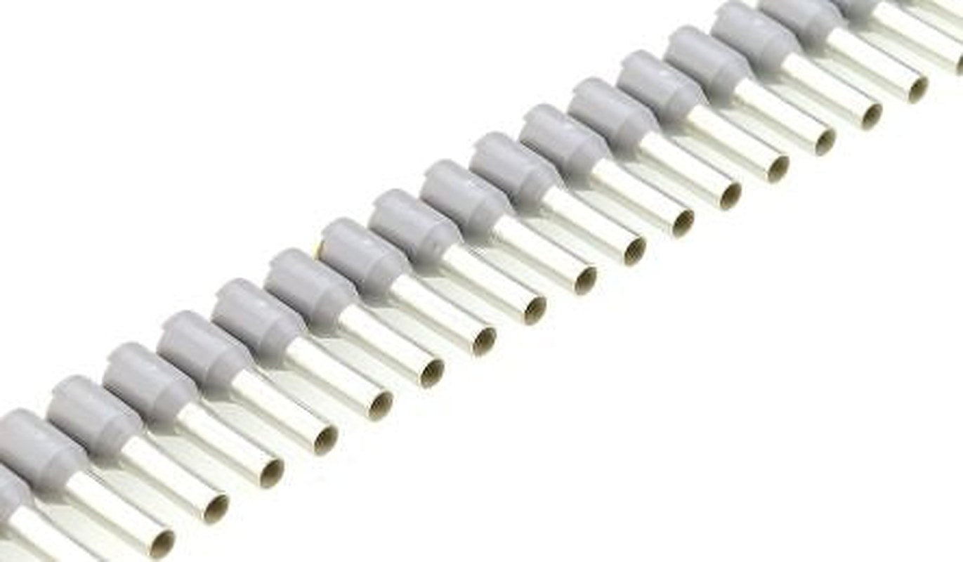 Weidmüller Insulated Crimp Bootlace Ferrule, Grey to 14 AWG Wire Size