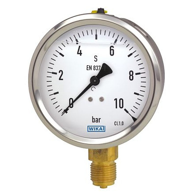 WIKA G 1/4 MNPT Pressure Gauge, 63 mm, 0.6 bar