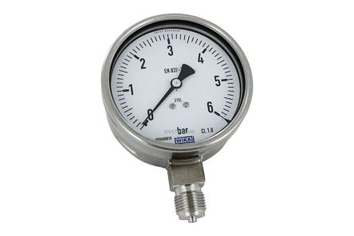 WIKA G 1/2 Threaded Pressure Gauge, 100 mm, 6 bar