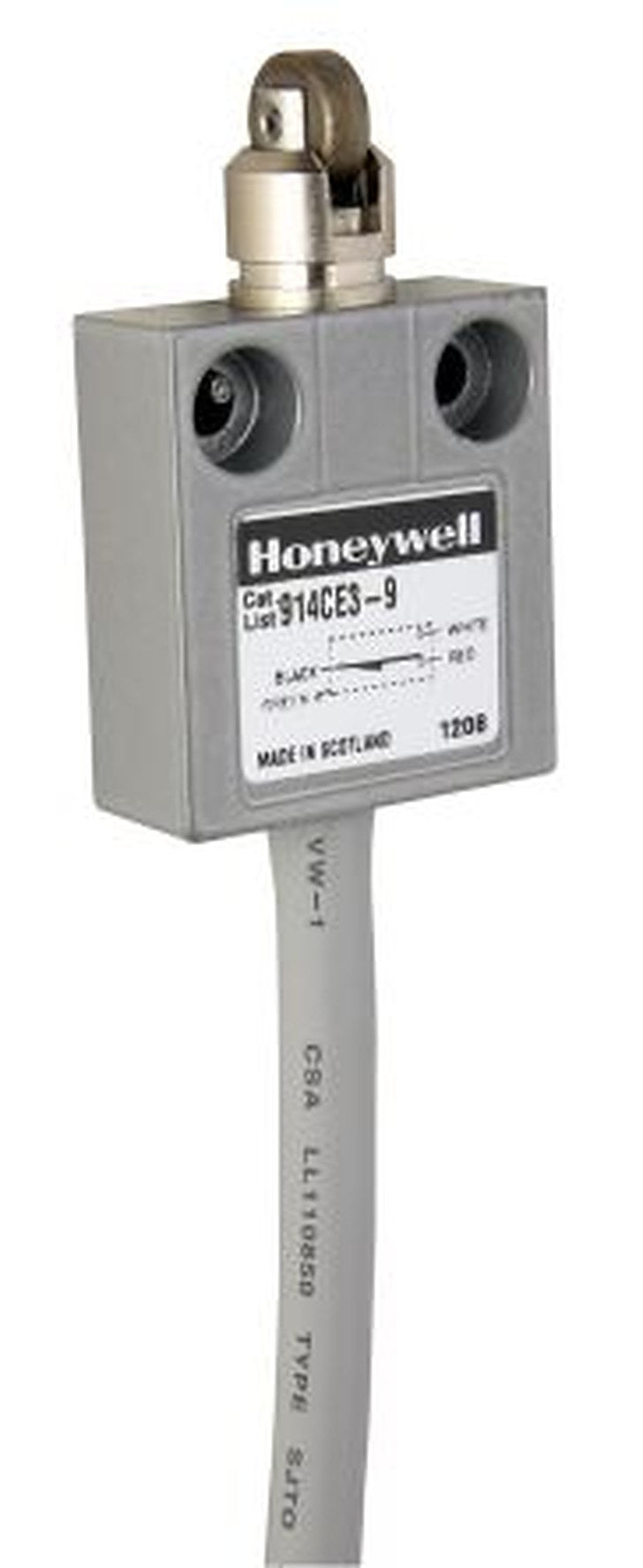 Honeywell 914CE Series Roller Plunger Limit Switch, SPDT, IP66, IP67, IP68, Die Cast Zinc Housing, 250V ac
