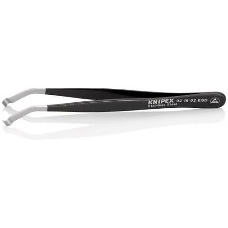 Knipex 120mm Stainless Steel Angled ESD Safe Tweezer