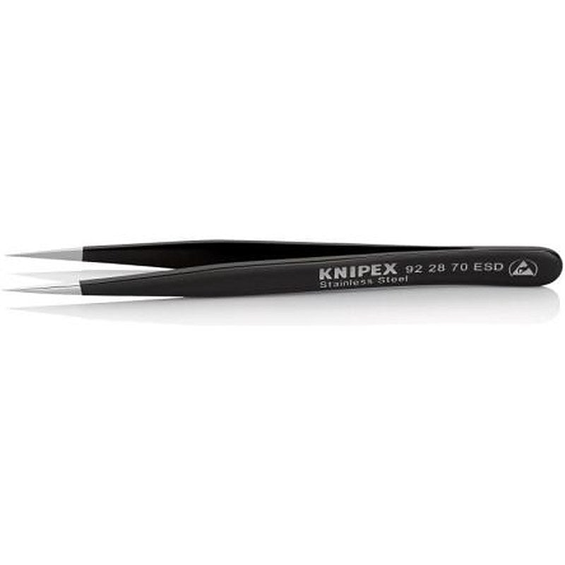 Knipex 110mm Stainless Steel Pointed ESD Safe Tweezer