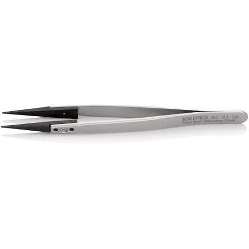 Knipex 130mm Stainless Steel Straight ESD Safe Tweezer