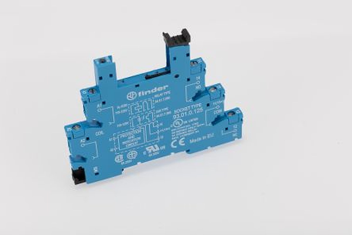 Finder 93 5 Way 250V ac DIN Rail Relay Socket, for use with 34.51 Series Relay, 34.81