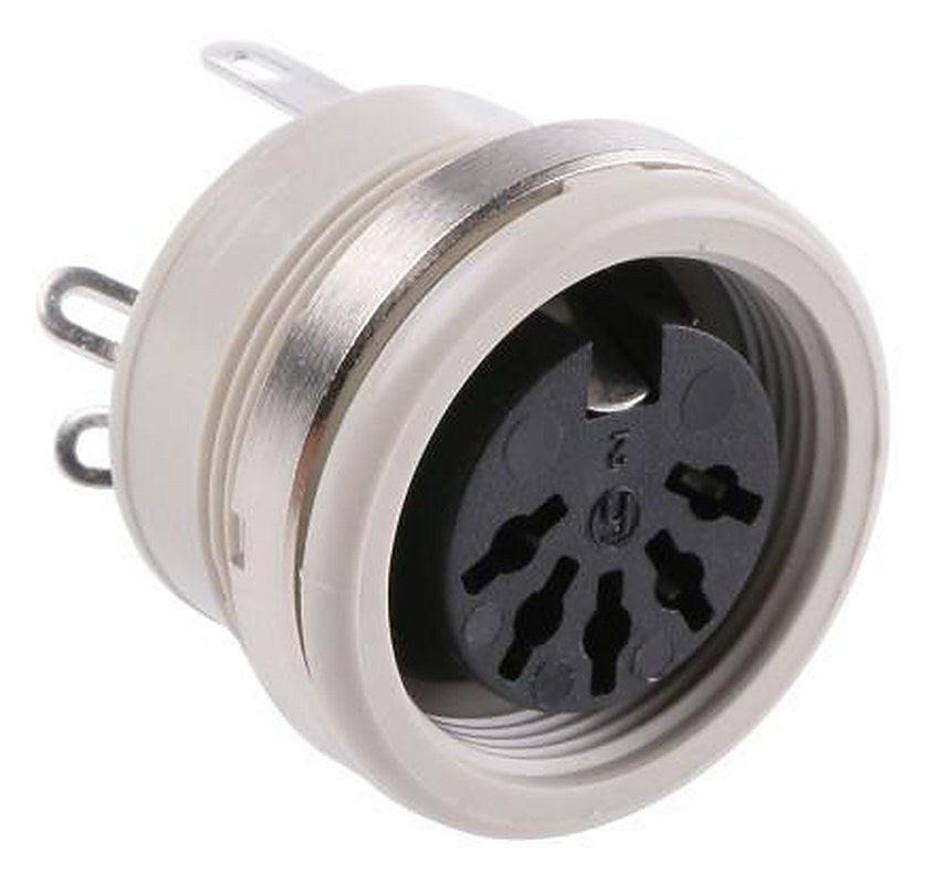 Hirschmann, MAB 5 Pole Straight DIN Socket, DIN 41524, 4A, 34V ac/dc IP30, Panel Mount Female