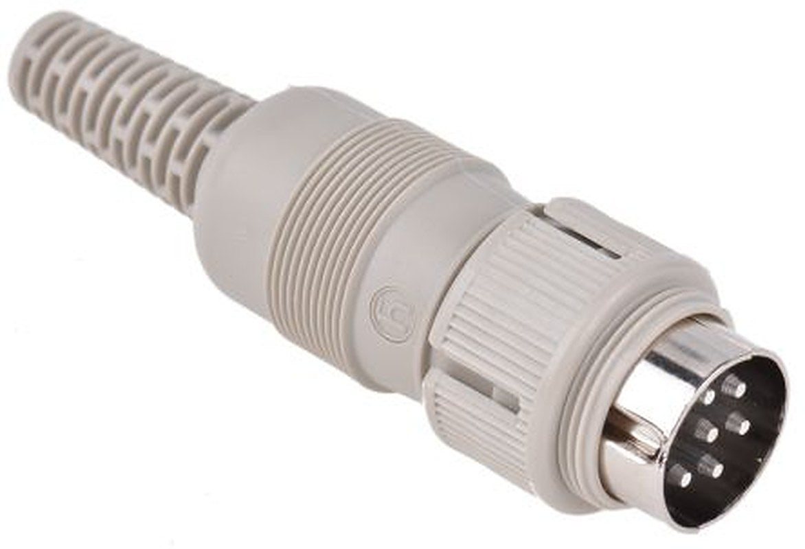 Hirschmann, MAS 6 Pole Straight Standard DIN Plug, DIN 45322, 4A, 34V ac/dc IP30, Cable Male