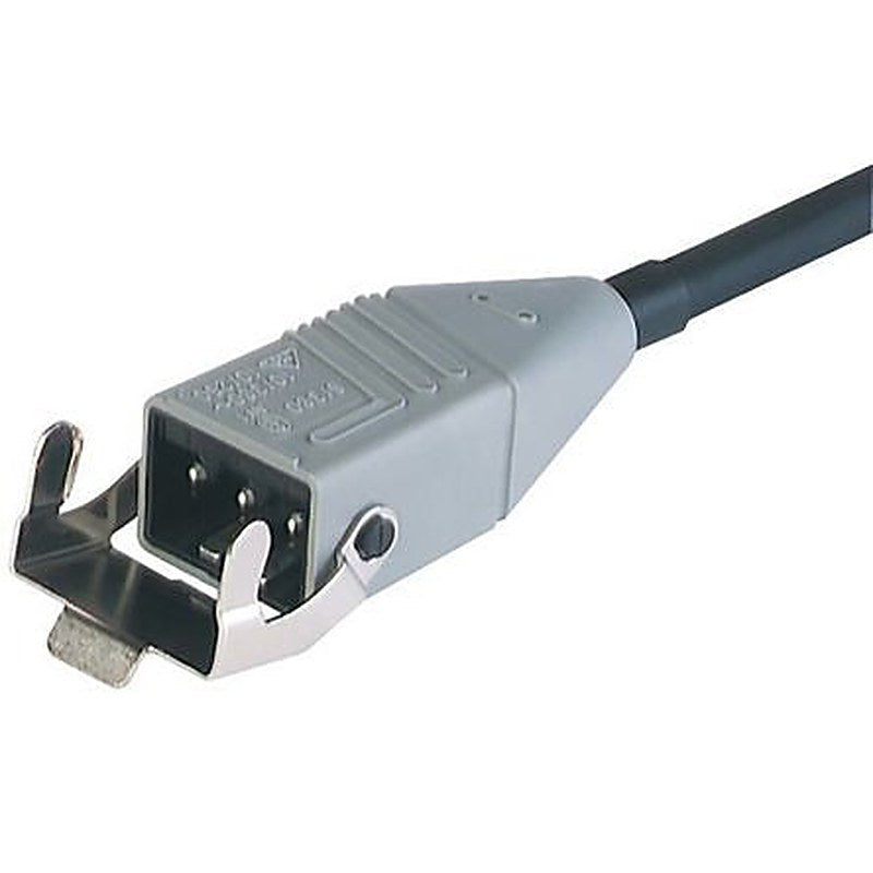 Hirschmann Straight Plug to Unterminated Power Cord, 1 m Grey Ethylene Propylene Diene Monomer ST