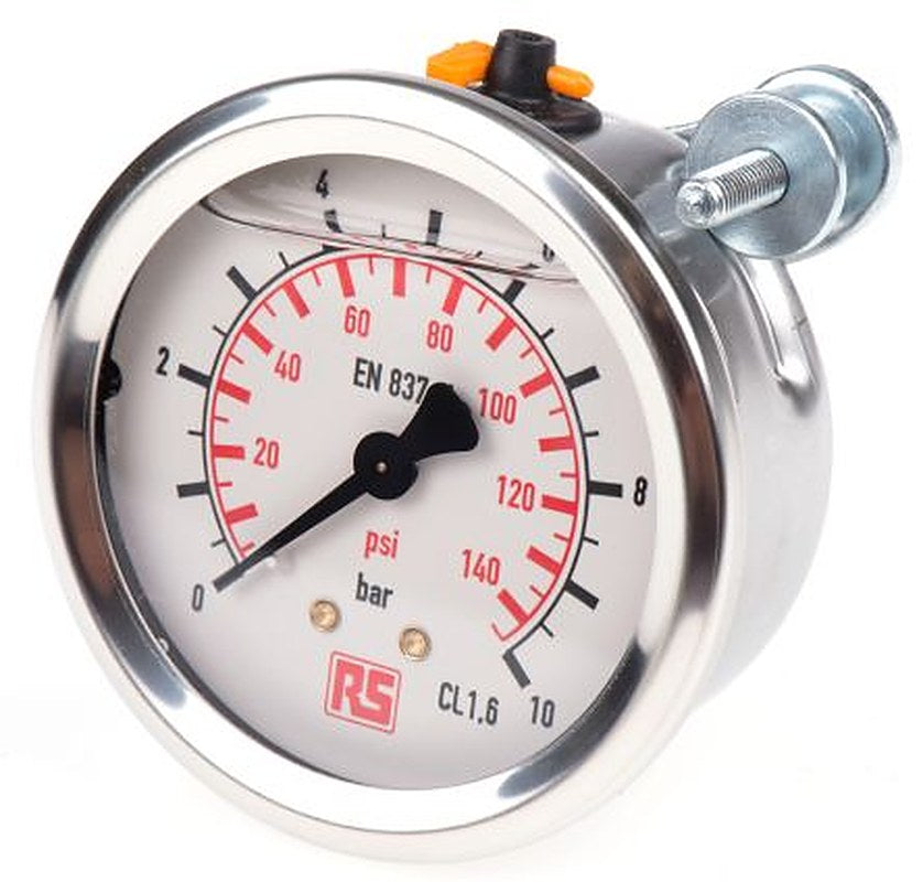 WIKA G 1/4 Male Pressure Gauge, 63 mm, 10 bar
