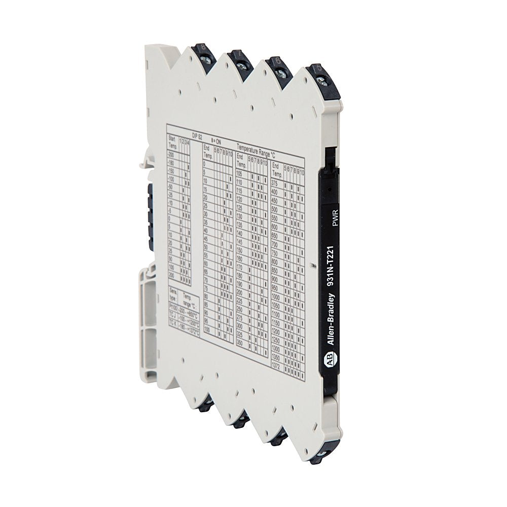 931N-T221 : TC (Type J & K)/internal CJC/external CJC input to Analog Output; Single Channel; 24VDC; DIP