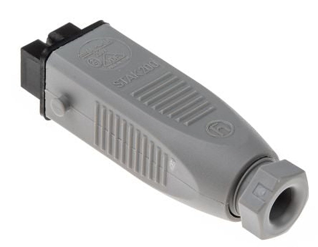 Hirschmann, ST IP54 Grey, Black Industrial Power Connector, Cable Mount, 2P+PE, Rated At 16A, 250V