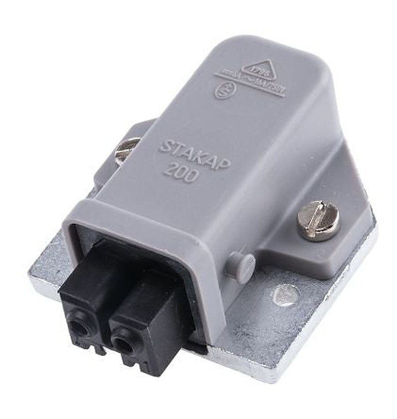 Hirschmann, ST IP20 Grey Panel Mount Mount 2P+PE Straight Industrial Power Connector, 16A, 250V, 400 V