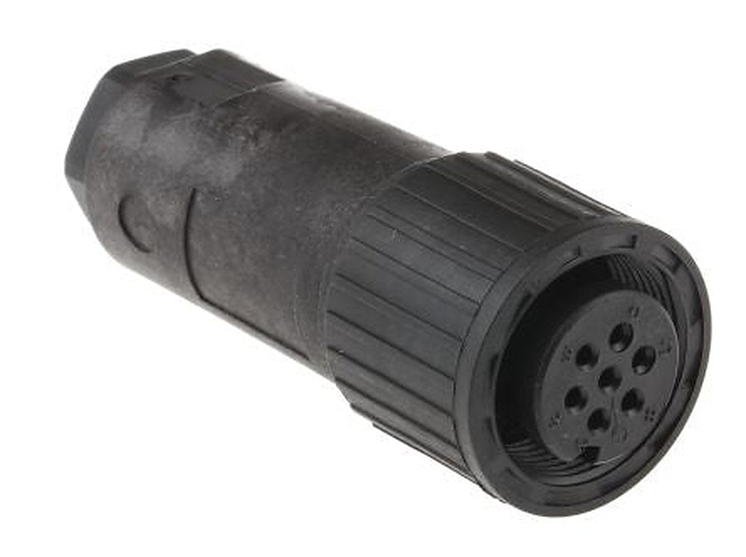 Hirschmann, CM, Copper Straight 7 Way Cable MIL Spec Circular Connector Female Black, Female Contacts,Shell Size 14,