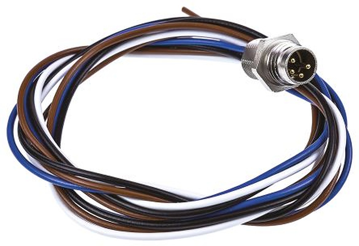 Hirschmann Male 4 way Straight to Unterminated Sensor Actuator Cable, 500 mm