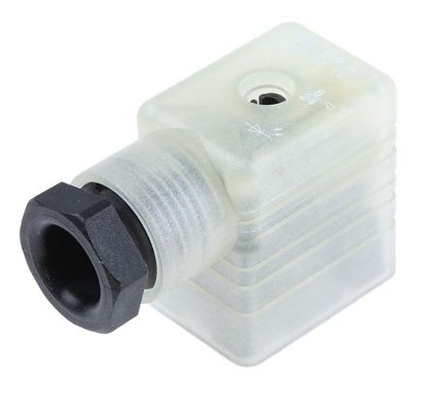 Hirschmann GML 2+E DIN 43650 B Solenoid Valve Connector Indicator Light, 24V ac/dc Voltage