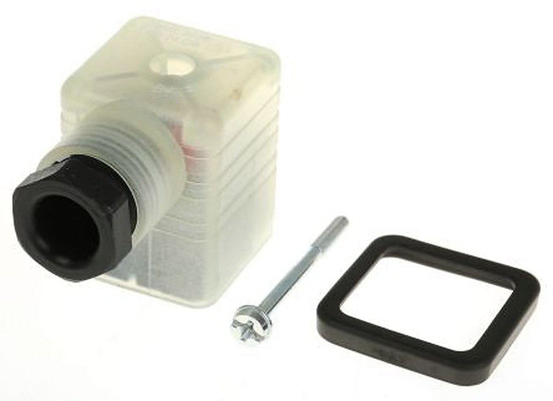 Hirschmann GDML 2+E DIN 43650 A Solenoid Valve Connector Indicator Light, 24V Voltage