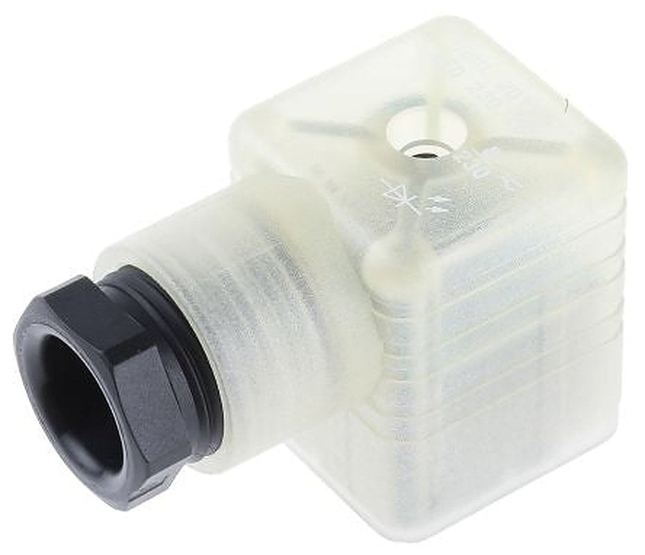 Hirschmann GDML 3+E DIN 43650 A Solenoid Valve Connector Indicator Light, 250V ac/dc Voltage