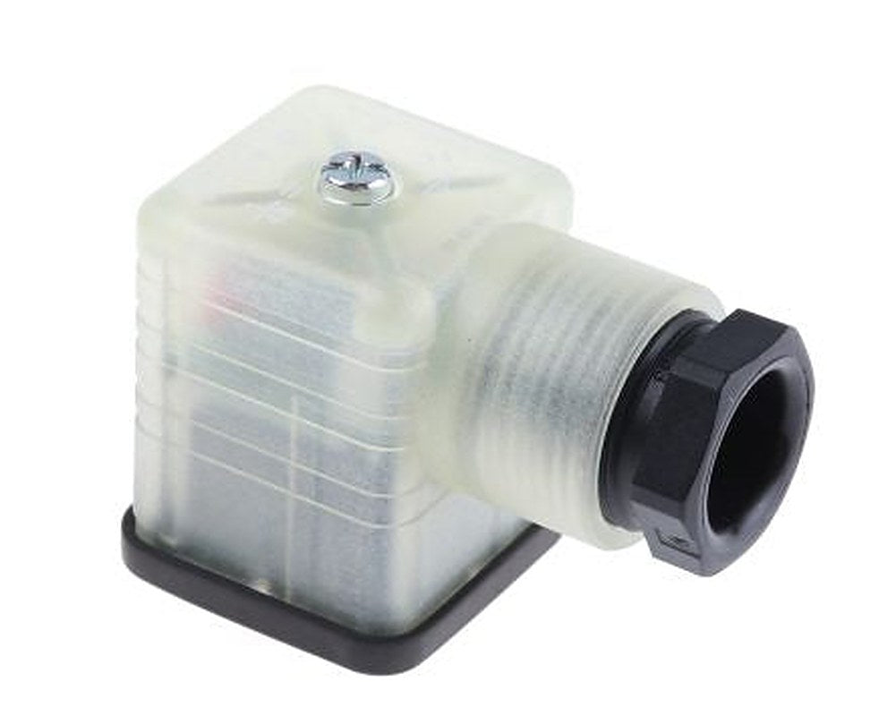 Hirschmann GDML 2+E DIN 43650 A Solenoid Valve Connector Indicator Light, 48V ac/dc Voltage