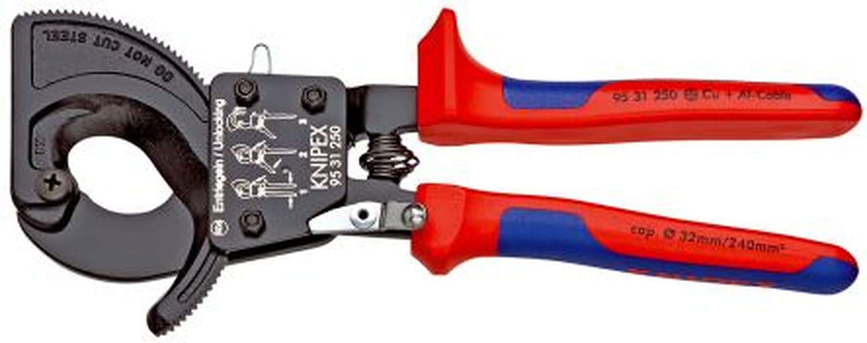 Knipex Knipex Flush Ratchet Cable Cutter