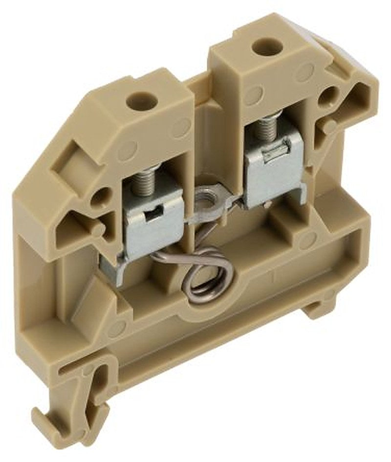 Weidmüller 9501160000 RSF 3/35 Series Feed Through Terminal Block Yellow, Beige, 0.5mm², 4 mm², 1-Level, Solder