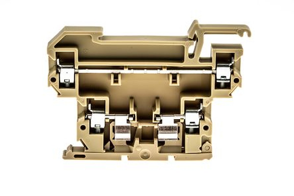 Weidmüller 9503310000 KDKS Series Fused DIN Rail Terminal Brown, 4mm², 2-Level Fused, Screw