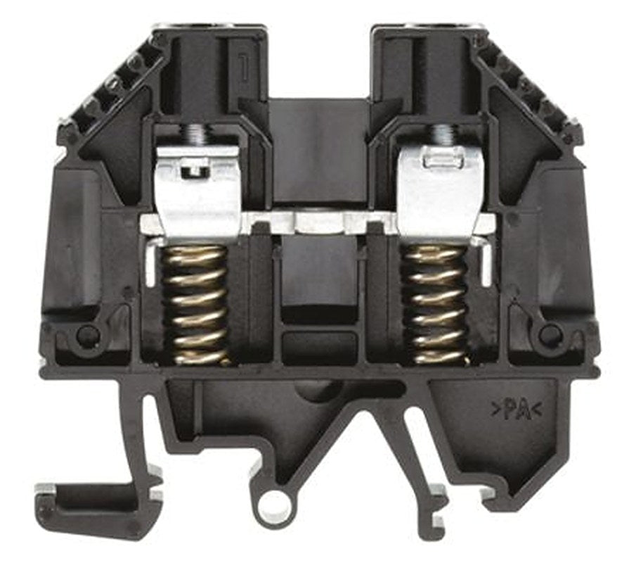 Weidmüller 9537430000 W Series Feed Through Terminal Block Black, 0.5mm², 10 mm², 1-Level, Screw