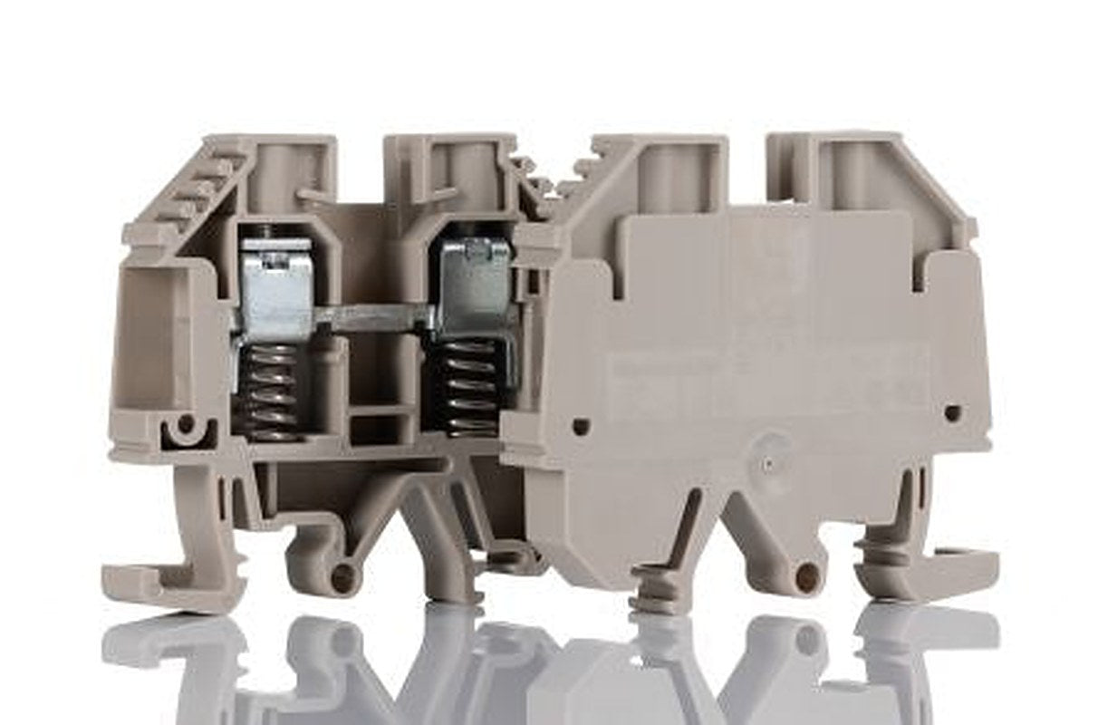 Weidmüller 9537490000 WDU Series Feed Through Terminal Block Brown, 10mm², 1-Level, Screw, IECEx/ATEX