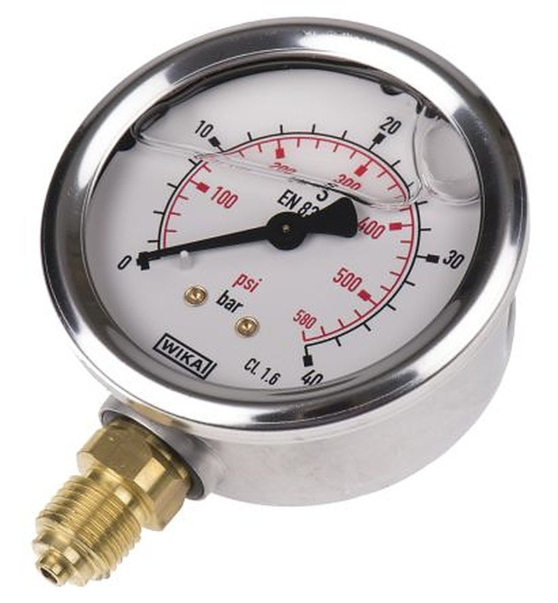 WIKA G 1/4 Male Pressure Gauge, 40 bar