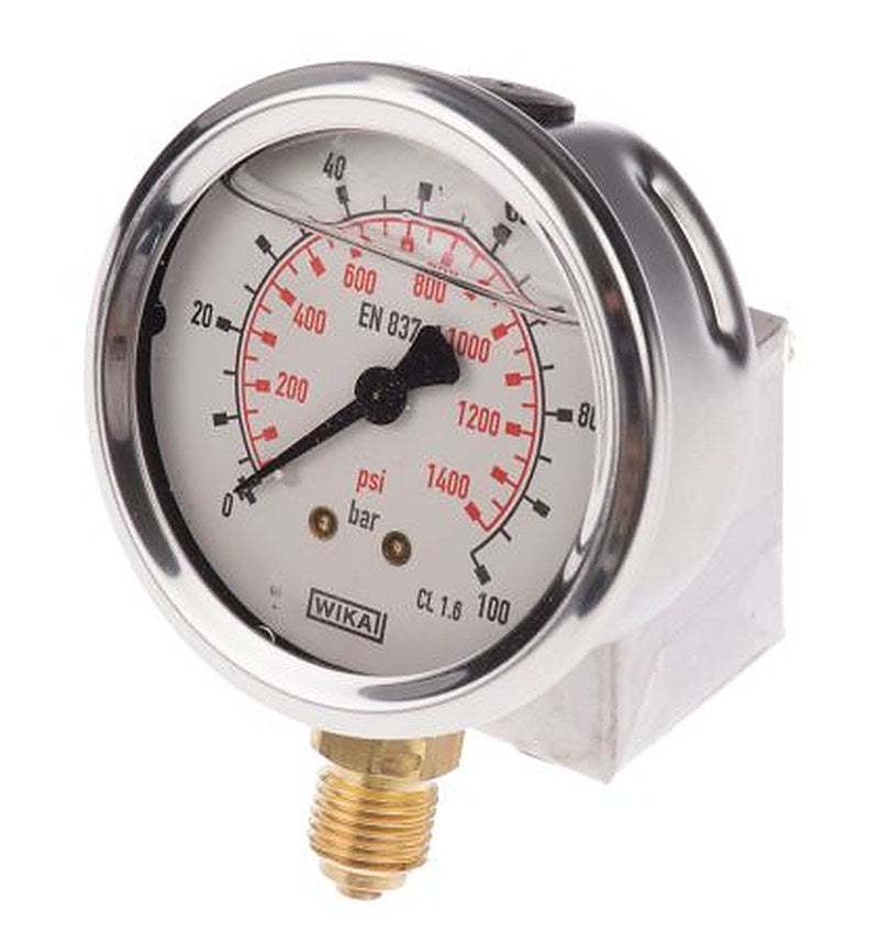 WIKA G 1/4 Male Pressure Gauge, 100 bar