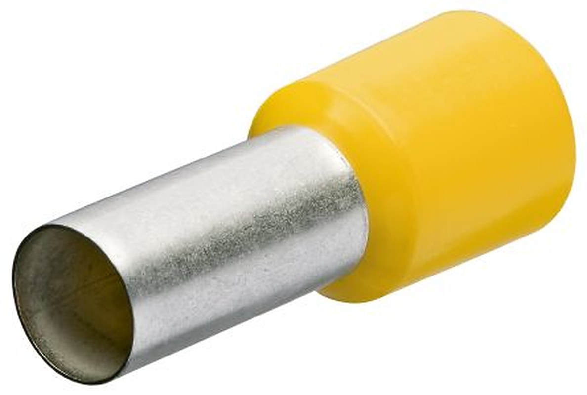 Knipex, 97 99 Insulated Ferrule, 16 mm Pin Length, 7.3 mm Pin Diameter, Yellow from 4 AWG to 4 AWG Wire Size