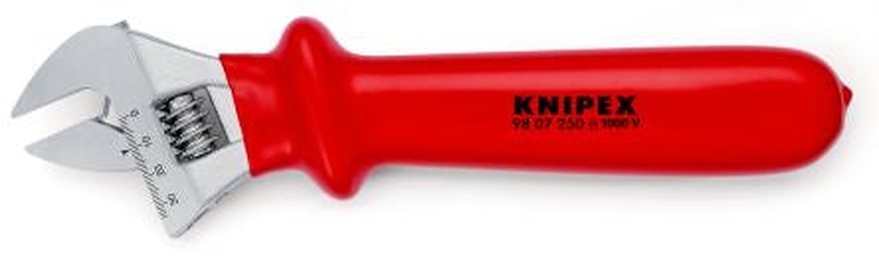Knipex Adjustable Spanner, 260 mm Overall, 30 mm Jaw Capacity, Insulated Handle VDE/1000V Approved