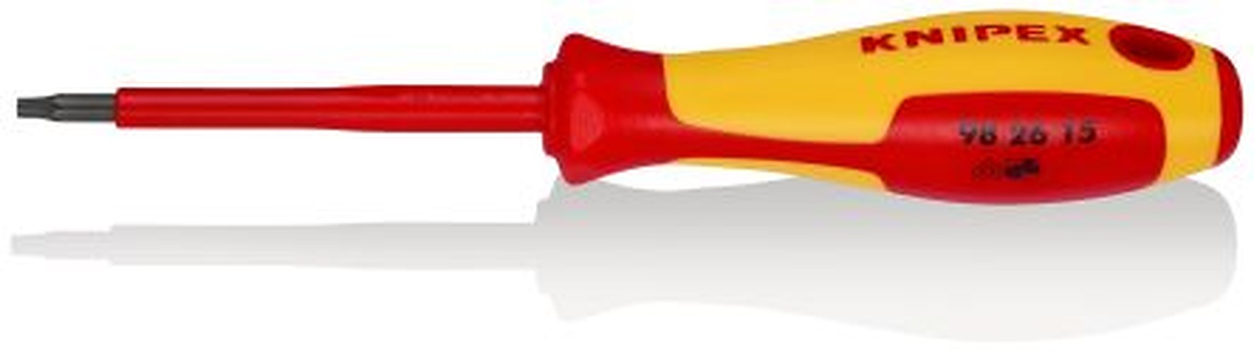 Knipex Insulated Torx & Torx Plus Screwdriver, TX15 Tip, 80 mm Blade VDE/1000V Approved, 185mm Overall
