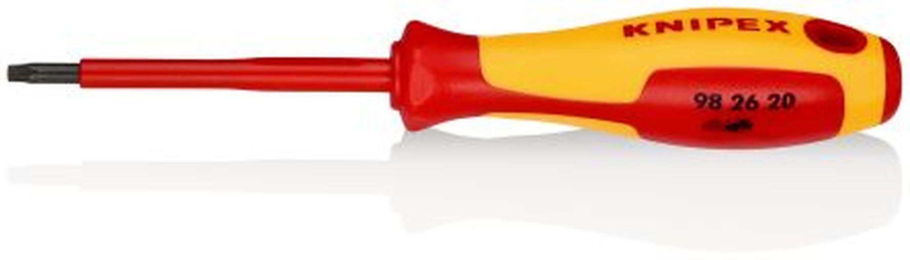 Knipex Insulated Torx & Torx Plus Screwdriver, TX20 Tip, 80 mm Blade VDE/1000V Approved, 185mm Overall
