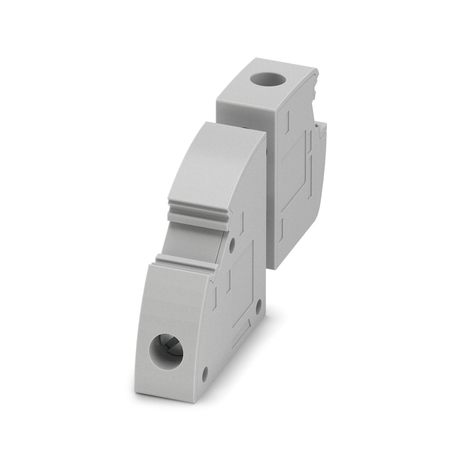 Panel feed-through terminal block, connection method: Screw connection with tension sleeve, Screw connection with tension sleeve, number of positions: 1, load current: 57 A, cross section: 0.5 mm 2 - 16 mm 2 , connection direction of the conductor to plug-in direction: -90 °, width: 10.1 mm, color: gray