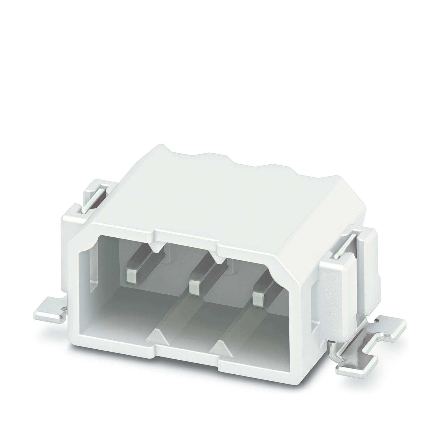 PCB headers, nominal cross section: 0.5 mm 2 , color: signal white, nominal current: 6 A, rated voltage (III/2): 160 V, contact surface: Sn, contact connection type: Pin, number of potentials: 4, number of rows: 1, number of positions: 4, number of connections: 4, product range: PTSM 0,5/..-HH-SMD WH, pitch: 2.5 mm, mounting: SMD soldering, pin layout: Linear pad geometry, number of solder pins per potential: 1, plug-in system: COMBICON PTSM, Pin connector pattern alignment: Standard, locking: without, moun