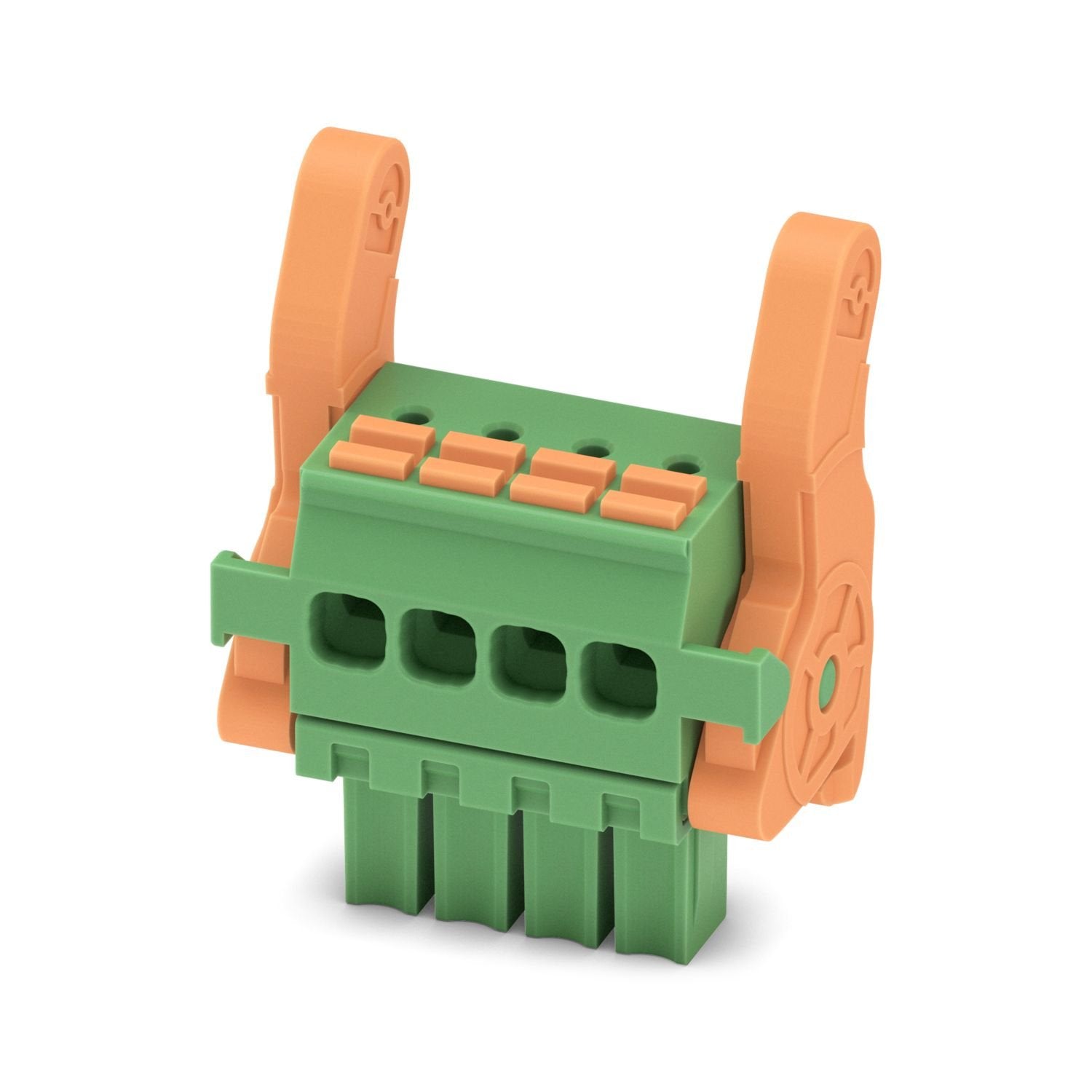 PCB connector, nominal cross section: 1.5 mm 2 , color: green, nominal current: 8 A, rated voltage (III/2): 160 V, contact surface: Sn, contact connection type: Socket, number of rows: 1, number of positions: 4, product range: FMCOW 1,5/..-ST-LR, pitch: 3.5 mm, connection method: Push-in spring connection, conductor/PCB connection direction: -90 °, plug-in system: COMBICON MC 1,5, locking: Lock-and-release locking system, mounting method: Lock & Release ejector lever, type of packaging: packed in cardboard