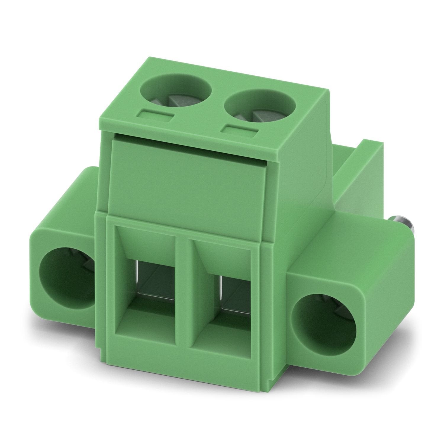 PCB connector, nominal cross section: 2.5 mm 2 , color: green, nominal current: 12 A, rated voltage (III/2): 320 V, contact surface: Sn, contact connection type: Socket, number of potentials: 2, number of rows: 1, number of positions: 2, number of connections: 2, product range: MSTB 2,5/..-STF, pitch: 5 mm, connection method: Screw connection with tension sleeve, screw head form: L Slotted, conductor/PCB connection direction: 0 °, locking clip: - without locking clip, plug-in system: COMBICON MSTB 2,5, lock