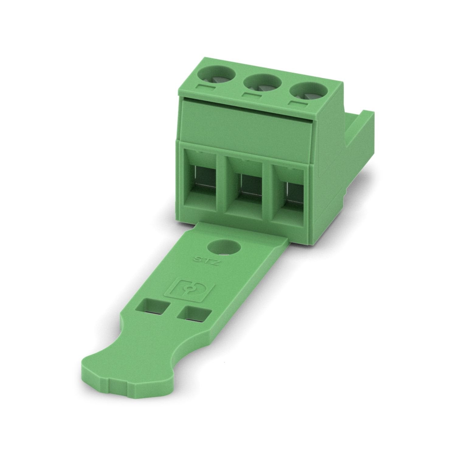 PCB connector, nominal cross section: 2.5 mm 2 , color: green, nominal current: 12 A, rated voltage (III/2): 320 V, contact surface: Sn, contact connection type: Socket, number of potentials: 3, number of rows: 1, number of positions: 3, number of connections: 3, product range: MSTB 2,5/..-ST, pitch: 5.08 mm, connection method: Screw connection with tension sleeve, screw head form: L Slotted, conductor/PCB connection direction: 0 °, locking clip: - Locking clip, plug-in system: COMBICON MSTB 2,5, locking: w