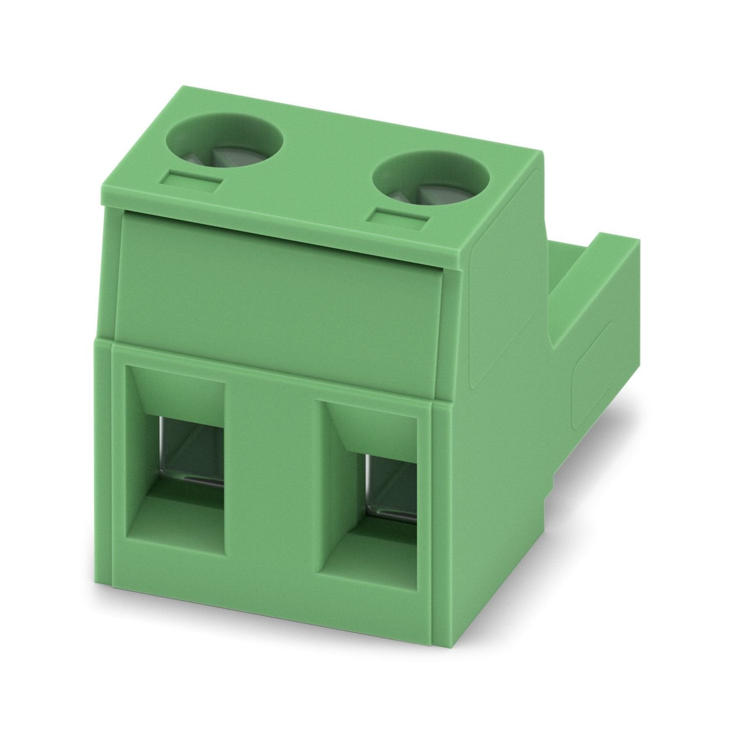PCB connector, nominal cross section: 2.5 mm 2 , color: green, nominal current: 12 A, rated voltage (III/2): 630 V, contact surface: Sn, contact connection type: Socket, number of potentials: 2, number of rows: 1, number of positions: 2, number of connections: 2, product range: GMSTB 2,5/..-ST, pitch: 7.5 mm, connection method: Screw connection with tension sleeve, screw head form: L Slotted, conductor/PCB connection direction: 0 °, locking clip: - Locking clip, plug-in system: COMBICON MSTB 2,5, locking: w
