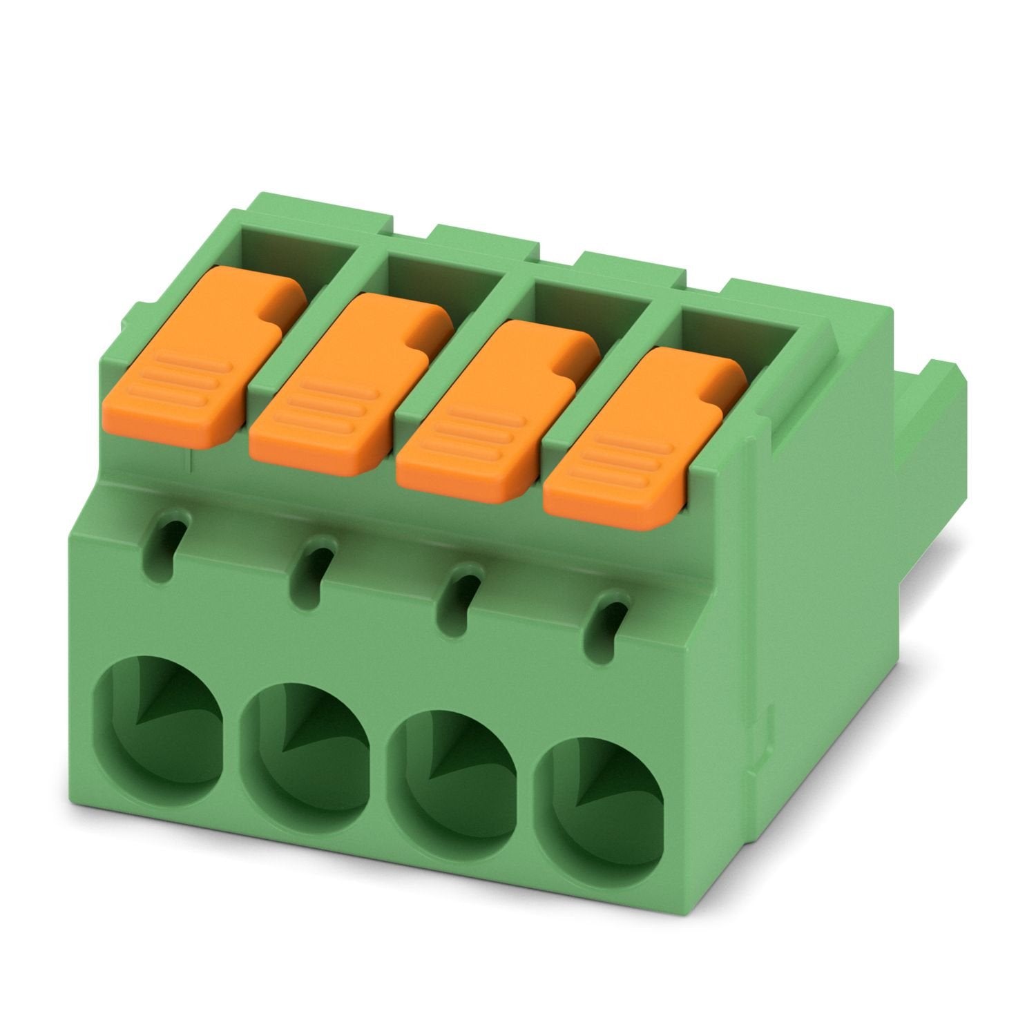 PCB connector, nominal cross section: 2.5 mm 2 , color: green, nominal current: 16 A, rated voltage (III/2): 320 V, contact surface: Sn, contact connection type: Socket, number of rows: 1, number of positions: 4, product range: LPC 2,5/..-ST, pitch: 5.08 mm, connection method: Lever Push-in connection, conductor/PCB connection direction: 0 °, locking clip: - Locking clip, plug-in system: COMBICON MSTB 2,5, locking: without, mounting method: without, type of packaging: packed in cardboard