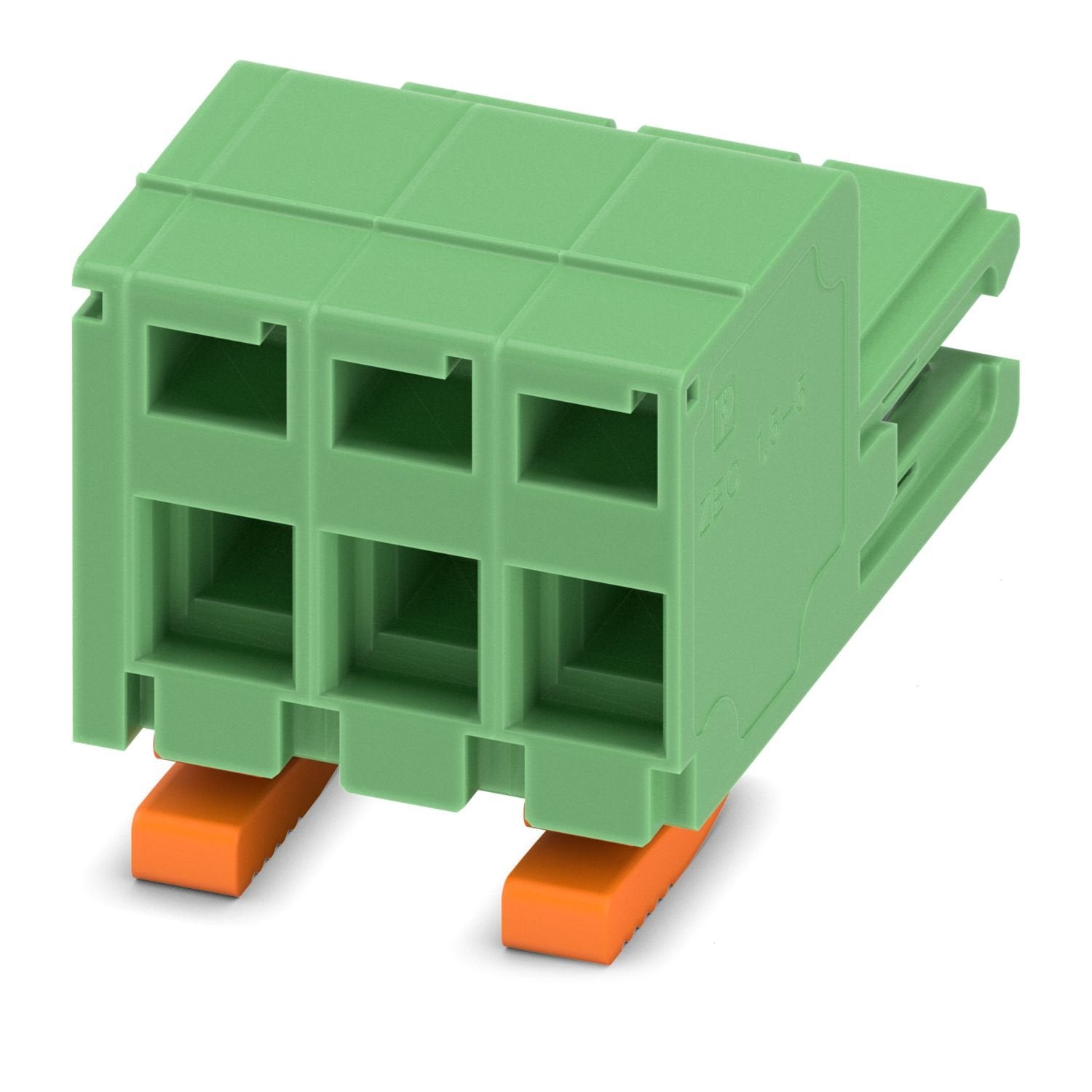 PCB direct plug, nominal cross section: 1.5 mm 2 , color: green, nominal current: 10 A, rated voltage (III/2): 320 V, contact surface: Sn, contact connection type: Socket, number of potentials: 3, number of rows: 1, number of positions: 3, number of connections: 3, product range: ZEC 1,5/..-ST, pitch: 5 mm, connection method: Spring-cage connection, mounting: Direct plug-in method, conductor/PCB connection direction: 0 °, plug-in system: ZEC, locking: Snap-in locking, mounting method: Latching flange, type