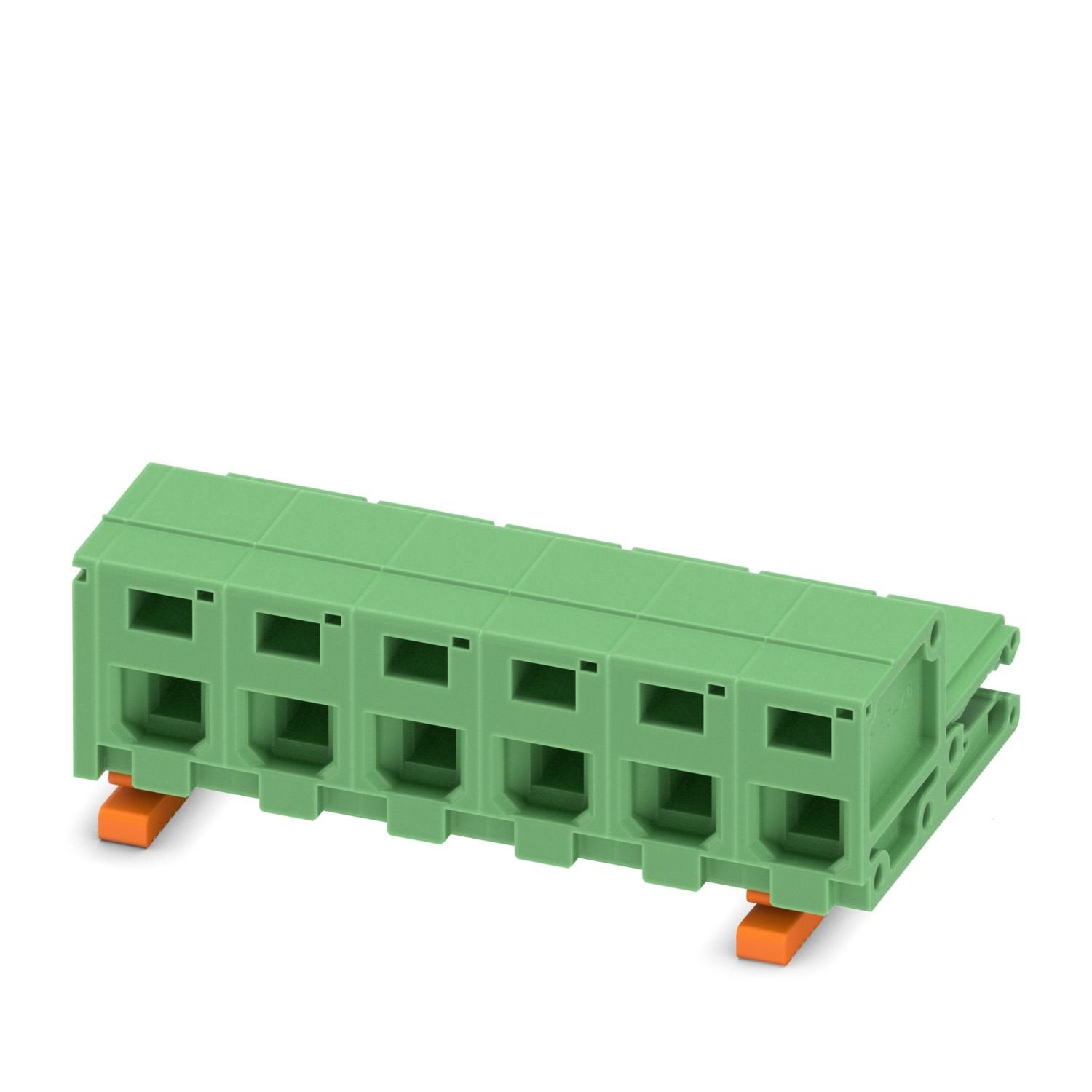 PCB direct plug, nominal cross section: 1.5 mm 2 , color: green, nominal current: 10 A, rated voltage (III/2): 630 V, contact surface: Sn, contact connection type: Socket, number of potentials: 6, number of rows: 1, number of positions: 6, number of connections: 6, product range: ZEC 1,5/..-ST, pitch: 7.5 mm, connection method: Spring-cage connection, mounting: Direct plug-in method, conductor/PCB connection direction: 0 °, plug-in system: ZEC, locking: Snap-in locking, mounting method: Latching flange, typ