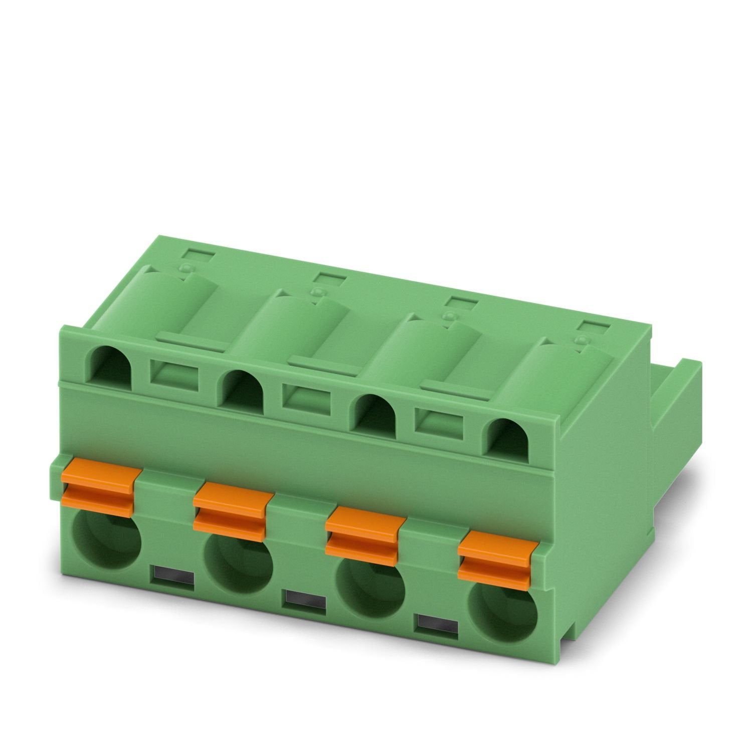 PCB connector, nominal cross section: 2.5 mm 2 , color: green, nominal current: 12 A, rated voltage (III/2): 630 V, contact surface: Sn, contact connection type: Socket, number of potentials: 4, number of rows: 1, number of positions: 4, number of connections: 4, product range: GFKC 2,5/..-ST, pitch: 7.62 mm, connection method: Push-in spring connection, conductor/PCB connection direction: 0 °, locking clip: - Locking clip, plug-in system: COMBICON MSTB 2,5, locking: without, mounting method: without, type